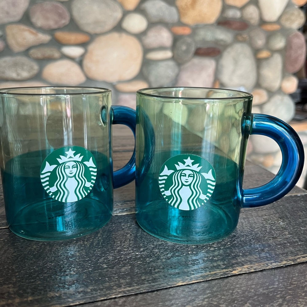 Set of Starbucks Limited Edition Recycled Glass Mugs